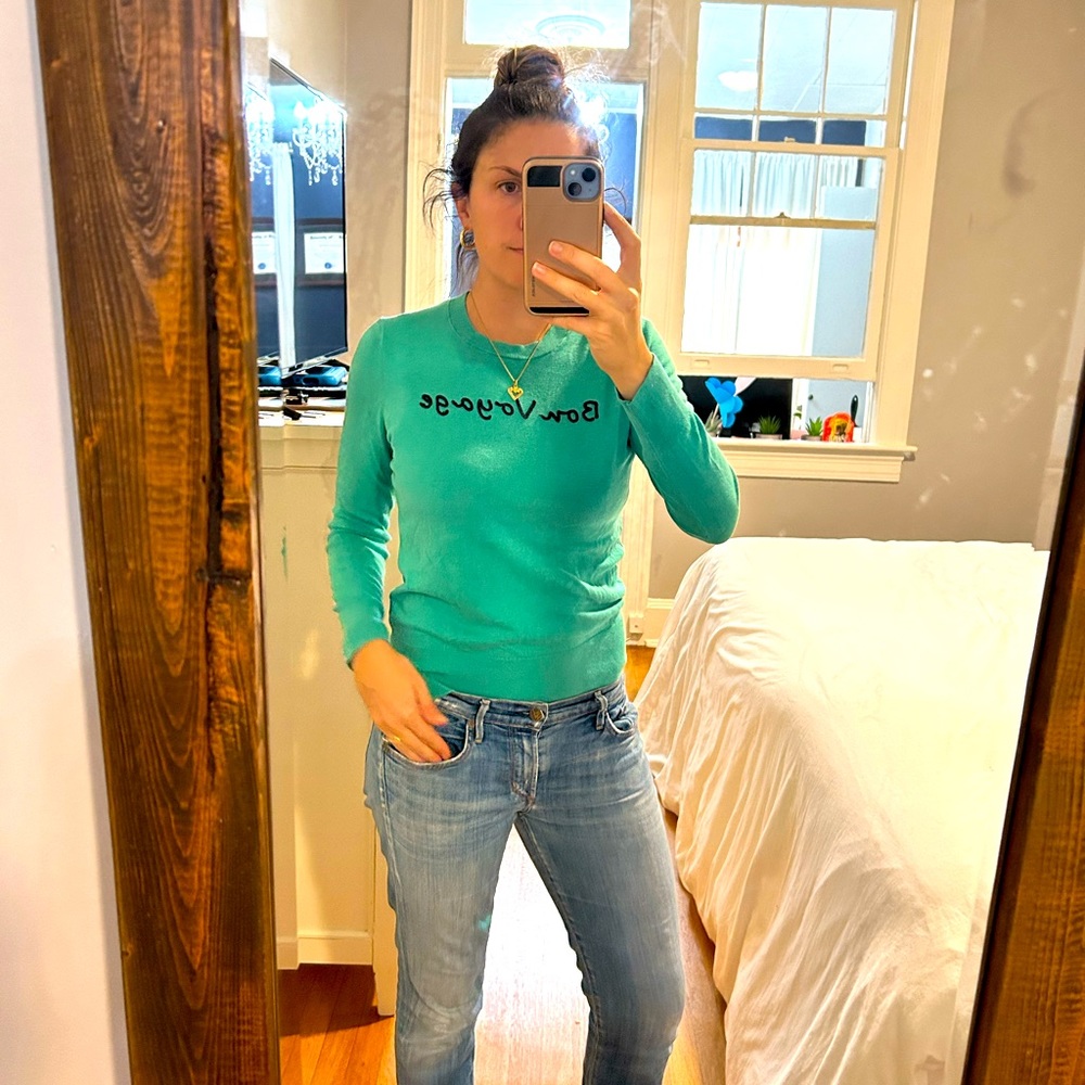 Banana Republic “Bon Voyage” Crew Neck Sweater